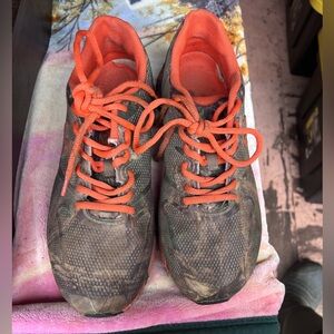 Orange and Brown camo Athletic Shoes